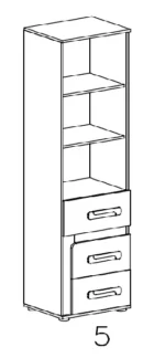 Regał Metalowy Arlo - Nowoczesny Design do Loftów 50 cm - obrazek 5