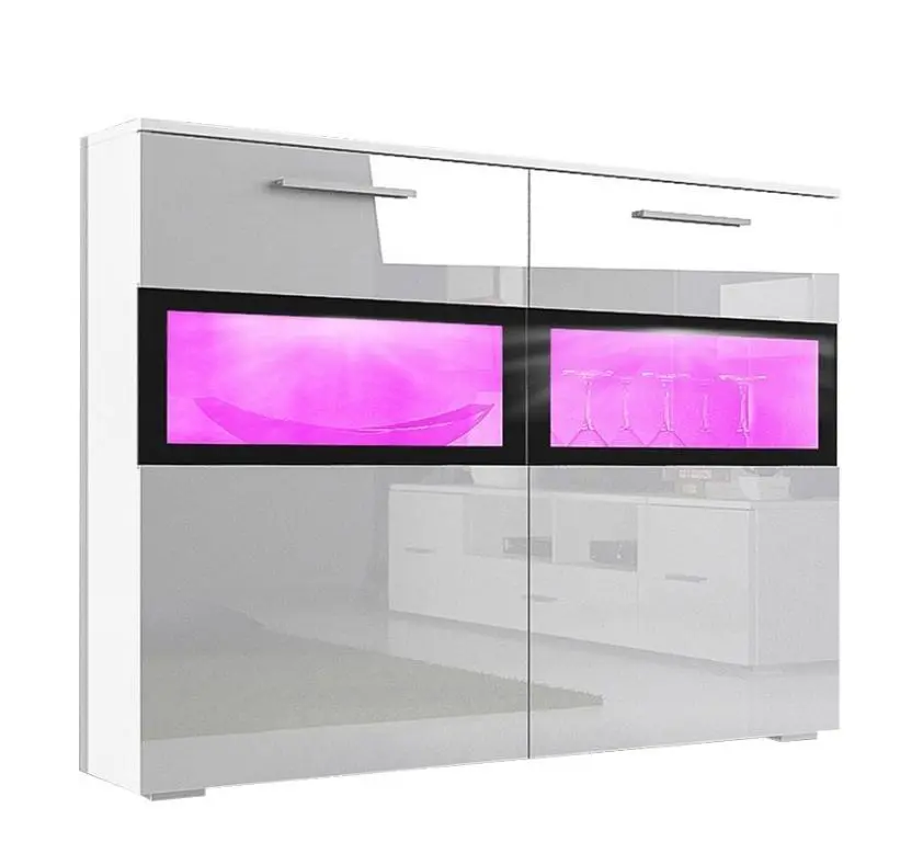 Komoda-Sarah-biala-rozowy-led Komoda Dafne 91 cm - obrazek 1