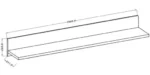 Półka Ścienna Amy - Prostota i Design 160 cm - obrazek 2