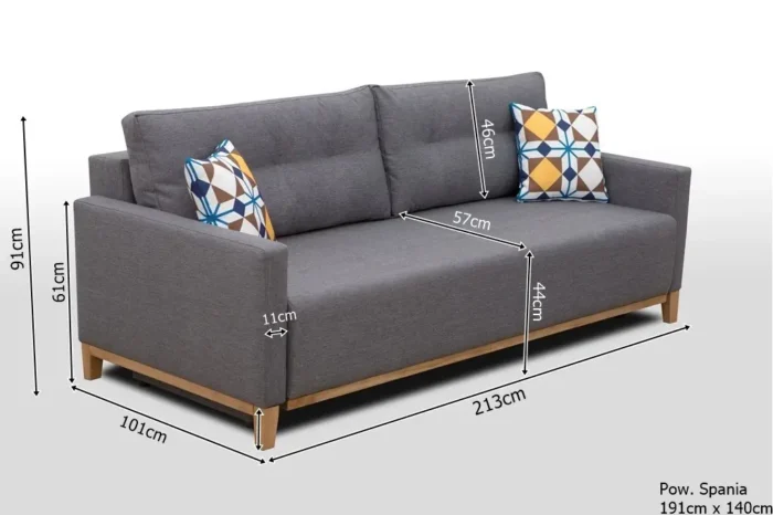 Kanapa welurowa z funkcją spania Velvet Pro - obrazek 7