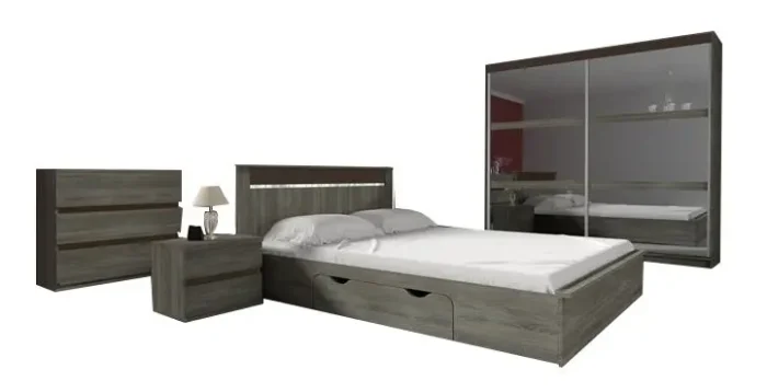 Zestaw Sypialniany Loft Evo - Industrialny Styl i Wygoda - obrazek 6
