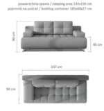 Sofa rozkładana z funkcją spania Comfort - obrazek 4
