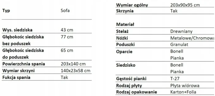 Wersalka z funkcją spania Estilo - obrazek 3