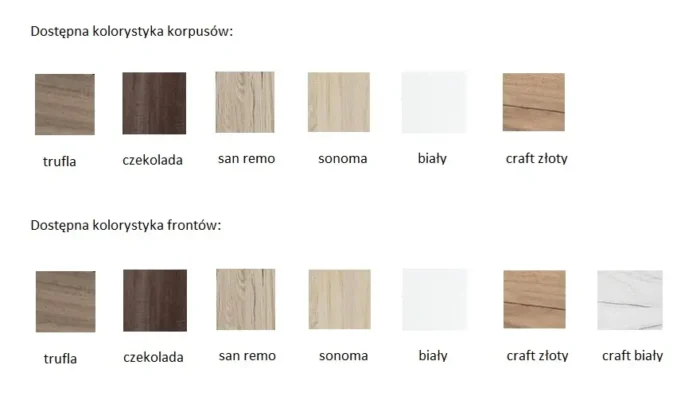 Szafa przesuwna A111 125cm z lustrem - obrazek 4