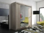 Szafa przesuwna A98 120 cm z lustrem - obrazek 2