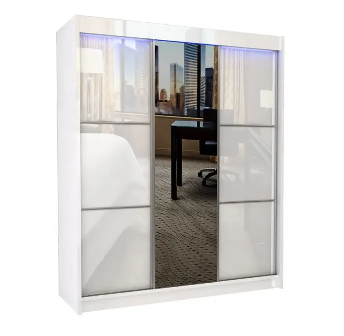 viviana180_white_mirror Szafa przesuwna A117 180cm lacobel - obrazek 1