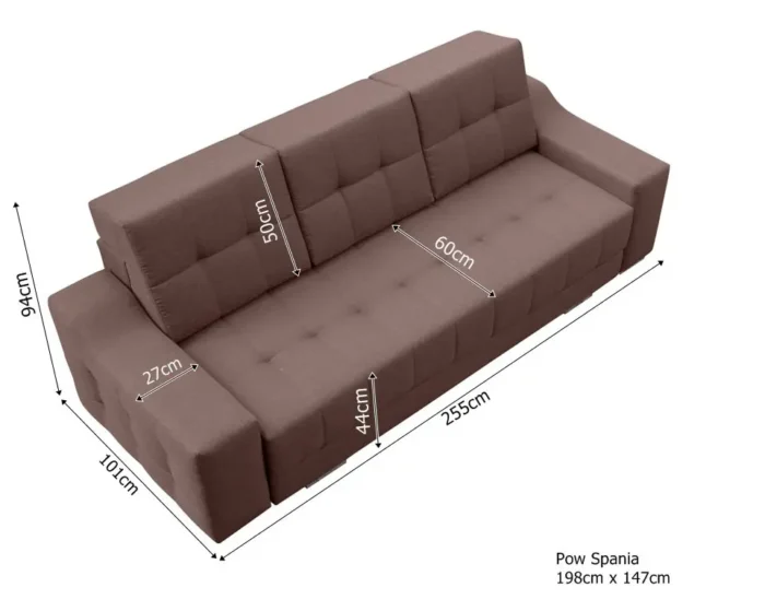 Sofa skandynawska z funkcją spania Bergen - obrazek 6