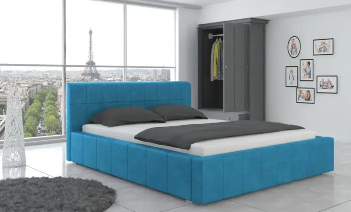 Łóżko tapicerowane QUINTINA 140 cm  komfort i nowoczesny design dla idealnego snu - obrazek 2