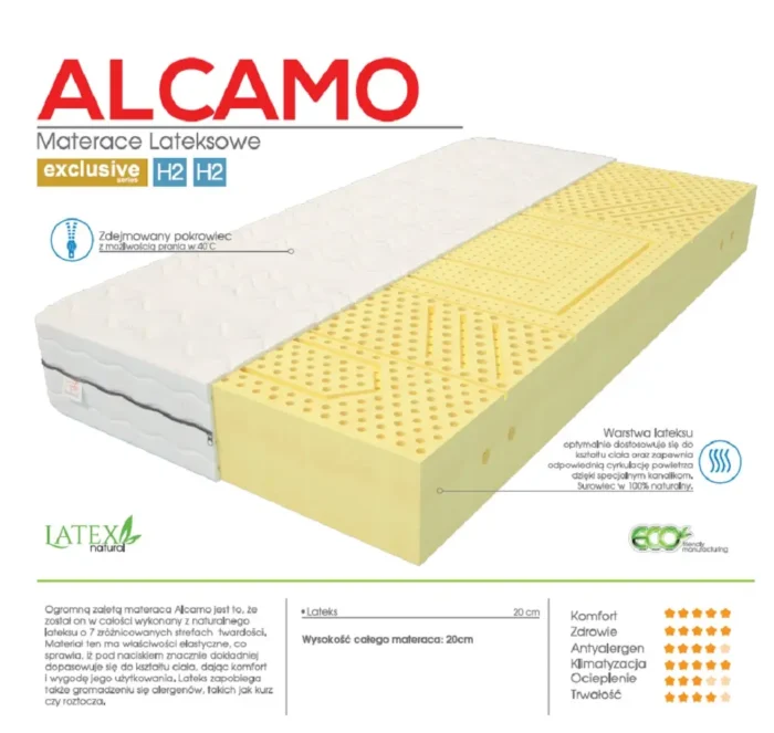 Materac piankowy DELIA 80 cm nowoczesny design i optymalna wygoda - obrazek 2