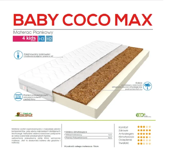 Materac piankowy KALLISTA 80 cm doskonałe wsparcie i wygoda każdej nocy - obrazek 2