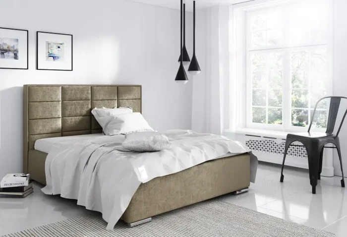Łóżko tapicerowane GALATEA  140 cm komfort i nowoczesny design dla zdrowego snu - obrazek 3