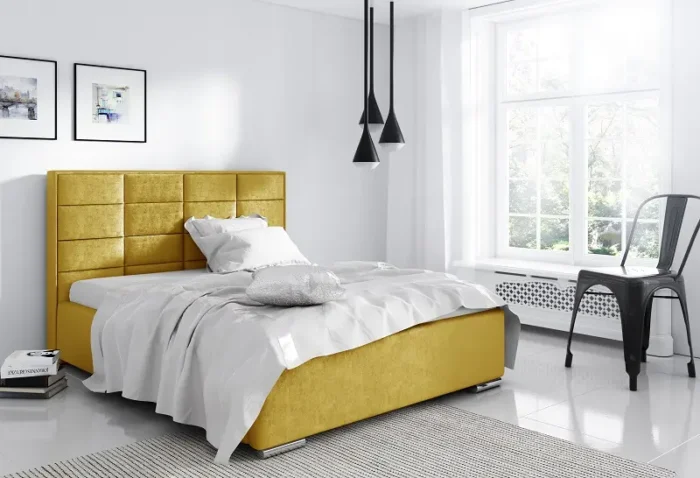 Łóżko tapicerowane GALATEA  140 cm komfort i nowoczesny design dla zdrowego snu - obrazek 5