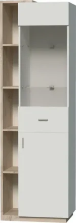 FERRARA 2 60 cm biata - szklana witryna