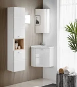 Komplet mebli łazienkowych MODERN – szafki z połyskiem i dużą pojemnością - obrazek 2
