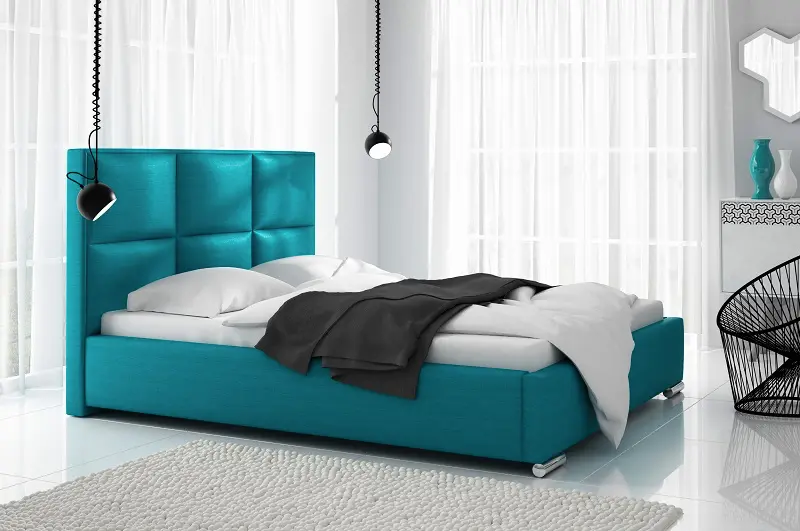MediolanEtna85 Łóżko tapicerowane QUILLA 160 cm ergonomia i wsparcie dla zdrowego snu - obrazek 1