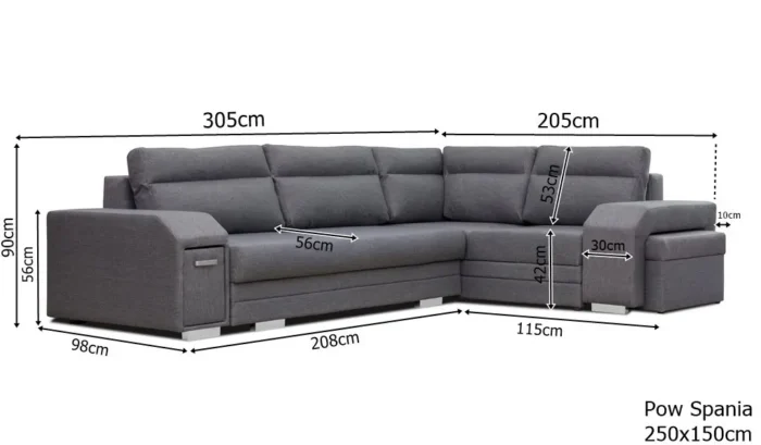 Sofa narożna JULIA elegancka i przestronna do domowego salonu - obrazek 13