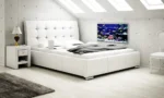 Łóżko tapicerowane AMORINA 120 cm idealne wsparcie i elegancja w sypialni - obrazek 2