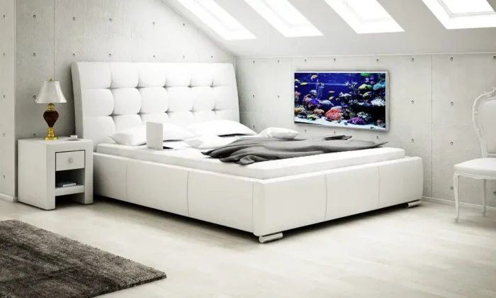 Łóżko tapicerowane AMORINA 120 cm idealne wsparcie i elegancja w sypialni - obrazek 2