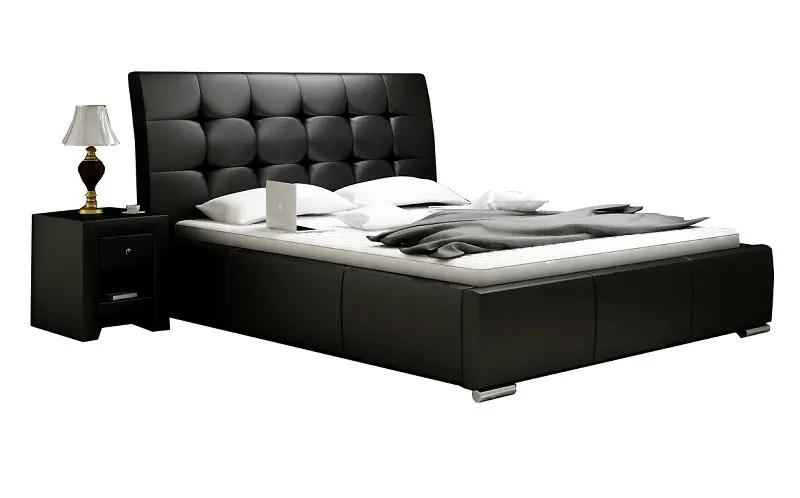 amber_nowe_czarne_bt Łóżko tapicerowane AMORINA 120 cm idealne wsparcie i elegancja w sypialni - obrazek 1