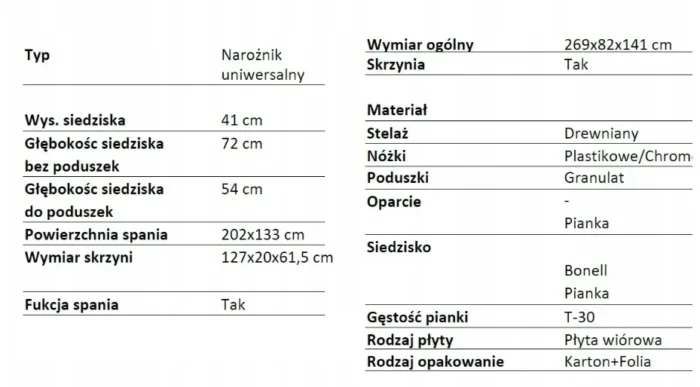 Narożnik LUNA komfortowe siedzisko i elegancki design - obrazek 2