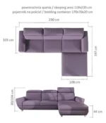 Sofa narożna EVA doskonałe miejsce do codziennego relaksu - obrazek 4