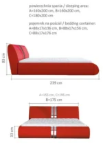 Łóżko tapicerowane FIORINA  140 cm ergonomia i elegancja dla doskonałego wypoczynku - obrazek 6