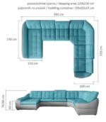 Sofa w kształcie U NOVA funkcjonalna i komfortowa do codziennego relaksu - obrazek 4