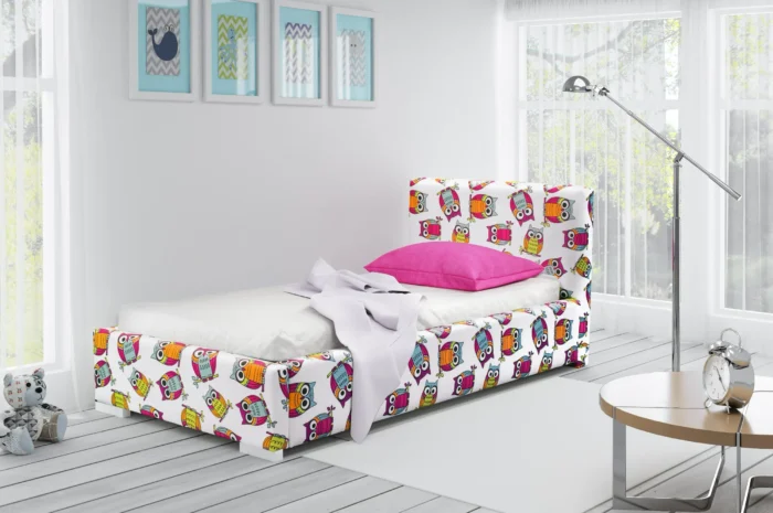Łóżko tapicerowane ZAFFIRA 120 cm funkcjonalność i elegancja dla codziennego relaksu - obrazek 4