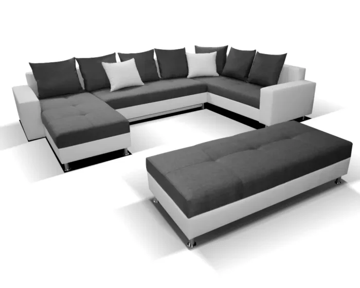 Sofa narożnikowa LIVIA w kształcie U klasyczna i funkcjonalna do wypoczynku - obrazek 2
