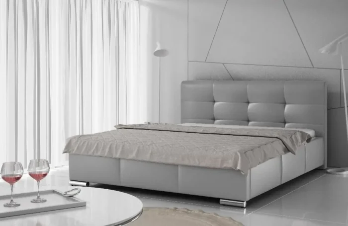 Łóżko tapicerowane ELYSIA  140 cm komfort i nowoczesny design dla zdrowego snu - obrazek 6
