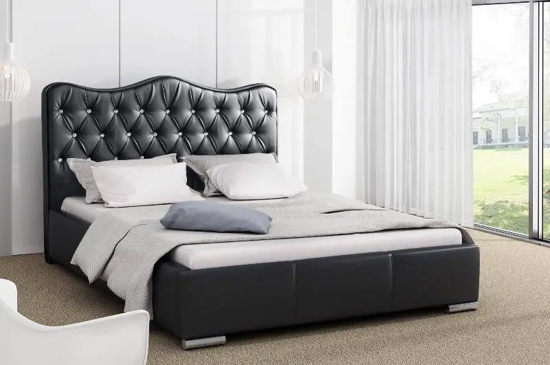 lozka_fala_cza Łóżko tapicerowane SIMONA 120 cm ergonomia i wsparcie dla zdrowego snu - obrazek 1
