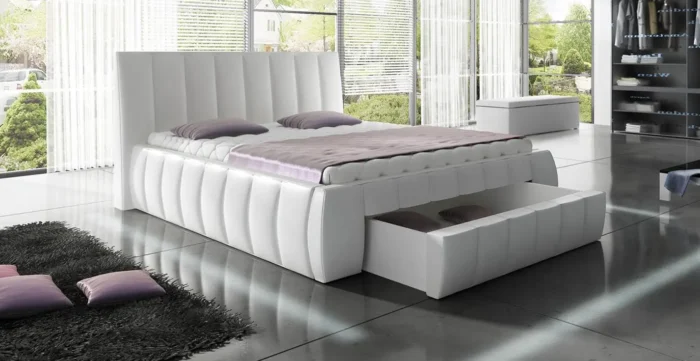Łóżko tapicerowane ROSELLA  160 cm komfort i nowoczesny design dla idealnego wypoczynku - obrazek 4