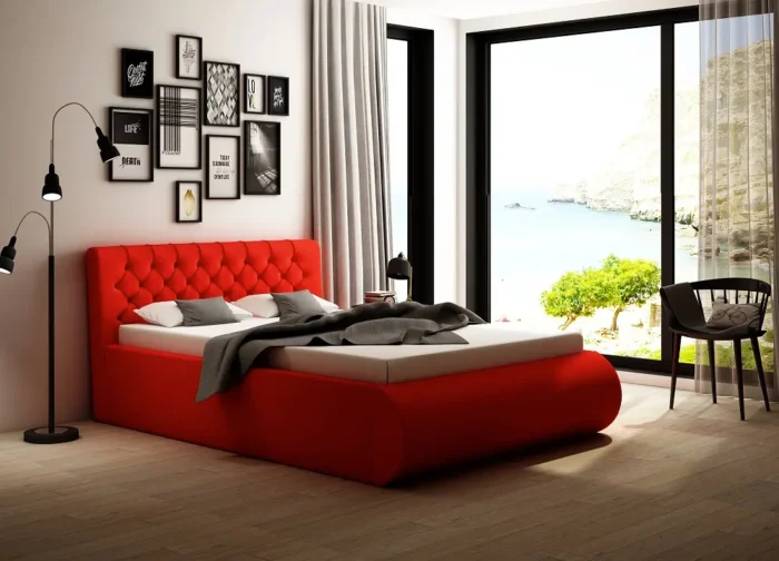Łóżko tapicerowane UMBERTA 120 cm komfort i nowoczesny design dla zdrowego snu - obrazek 5