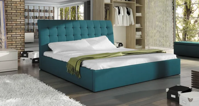 Łóżko tapicerowane YSOLDE 120 cm komfort i nowoczesny design dla idealnego wypoczynku - obrazek 4