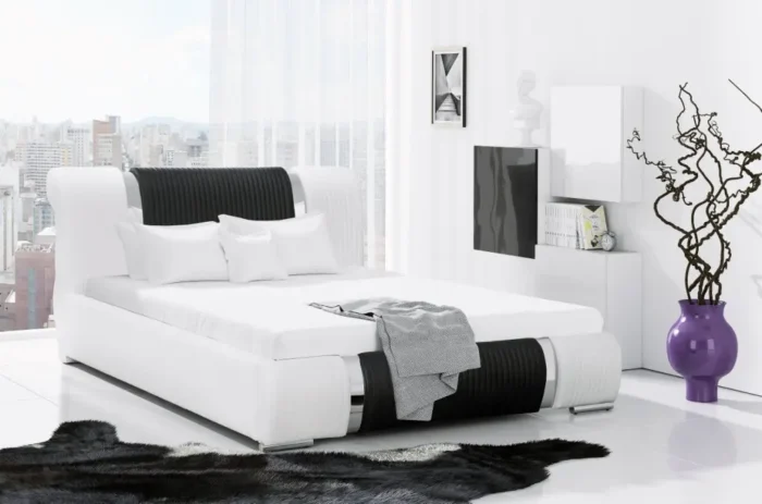 Łóżko tapicerowane CAELINA  160 cm ergonomia i wsparcie dla idealnego wypoczynku - obrazek 6