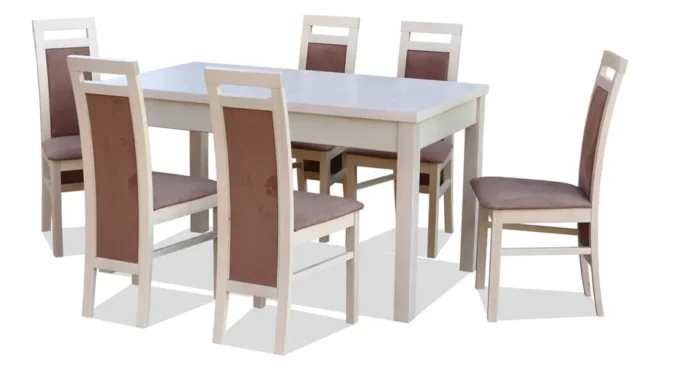 STÓŁ CLASSICO 140x80(40) + 6 KRZESEŁ A44 - obrazek 5